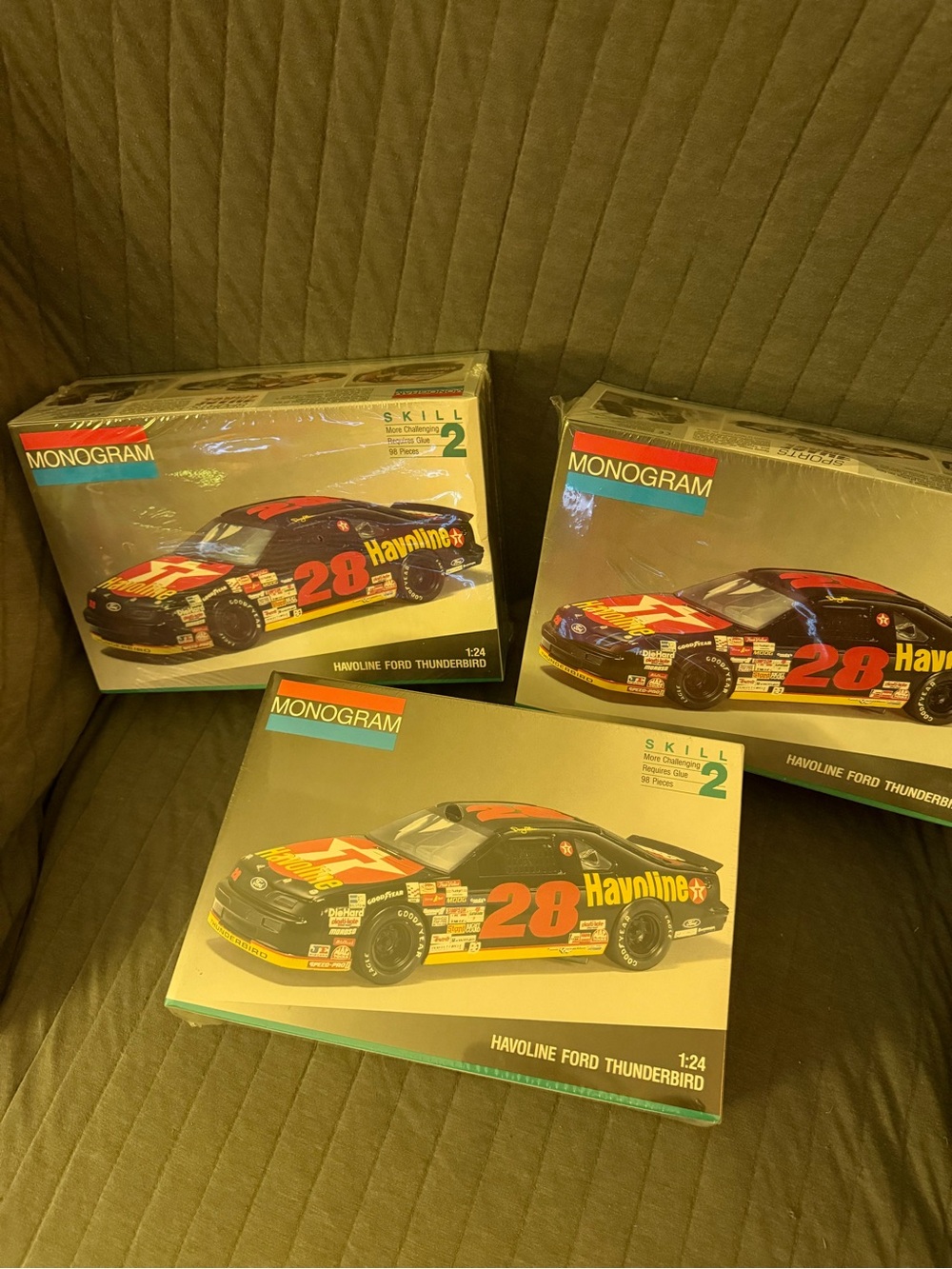 Nascar Slot Car Kits with Davey Allison #28- Black, Red, Yellow - Picture 2 of 4